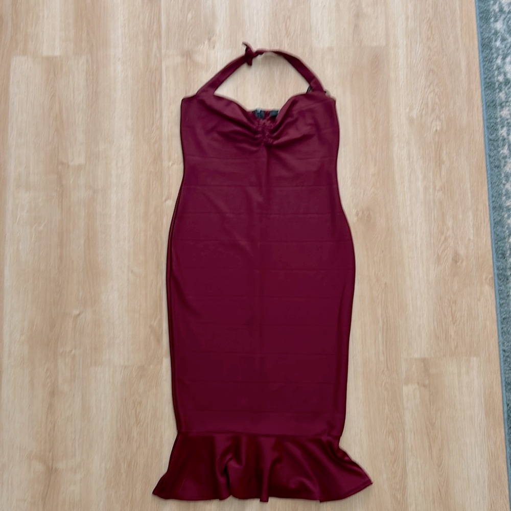 Misguided Bandeau Halter Dress